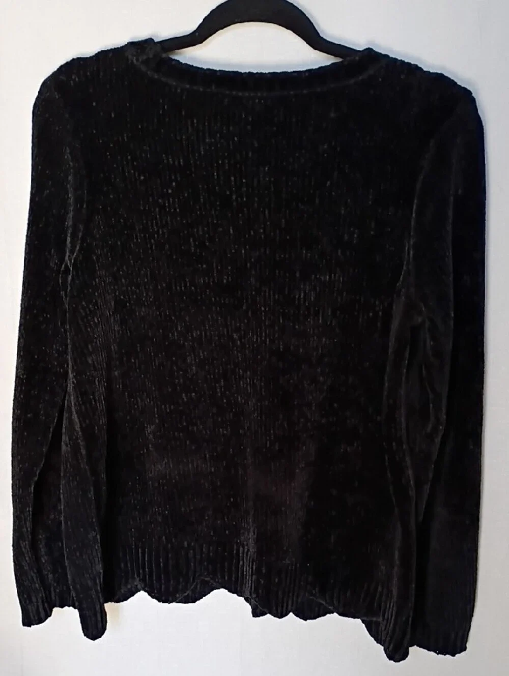 Michael Kors Women's Black Chenille Crewneck Sweater Size L
